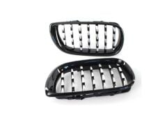 Bmw 3 Serisi 2002-2004 E46 İçin Uyumlu Yedek Parça Diamond Panjur (Böbrek) Piano Black Çerçeve