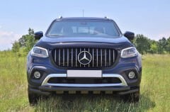 Mercedes X-Class 2017+ Uyumlu Yedek Parça Off Road Siyah Ön Koruma Ön Tampon Koruma Demiri Glocity AQM4WD PST24