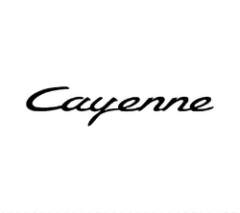 Porsche Cayenne Uyumlu Siyah Bagaj Logosu (AL-127)