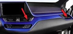 Toyota C-HR 2016-2019 Için Uyumlu Yedek Parça Konsol Alt Kaplama 2 Parça Mavi