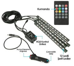 Ayak Altı 12 Ledli Sese Duyarlı Kumandalı Neon Led Aydınlatma