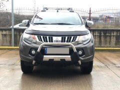 Mitsubishi L200 2007+ Off Road Krom Poliüretan Ön Koruma Ön Tampon Koruma Demiri Amazonplus AQM4WD PWT15