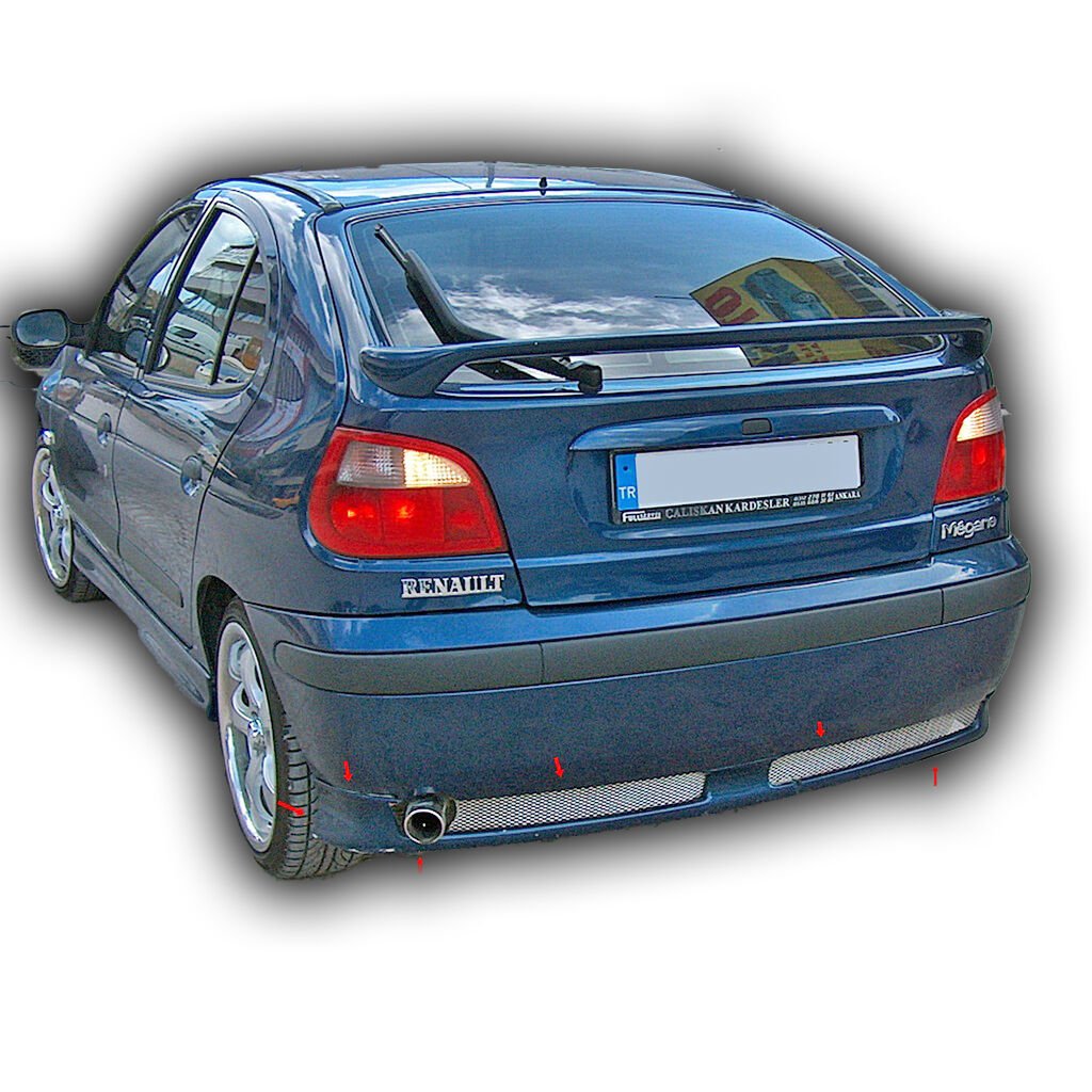 Renault Megane 1 Cupe Uyumlu Yedek Parça  Arka Tampon Eki Boyalı