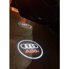 Audi A3  Uyumlu Yedek Parça Kapı Altı Işıklı Logo