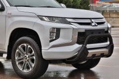 Mitsubishi L200 2007+ Off Road Poliüretan Ön Koruma Ön Tampon Koruma Demiri Siyah Amazonplus AQM4WD PWT16