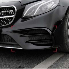 Mercedes W205 2019+ C Serisi Için Uyumlu Yedek Parça Ön Tampon Bıçakları 2 Parça (Pıano Black)