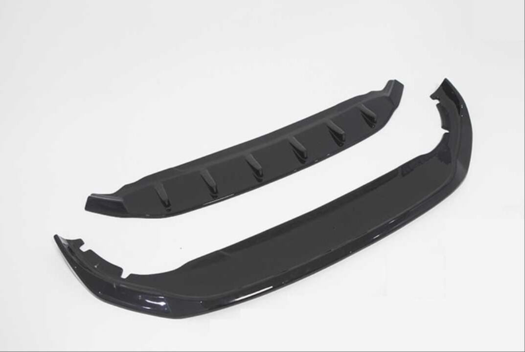 Volkswagen Golf 8 Uyumlu Yedek Parça Piano Black Ön Lip  (Parlak Siyah) (Style-Life-İmpression Tampon İçin)