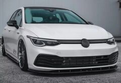 Volkswagen Golf 8 Uyumlu Yedek Parça Piano Black Ön Lip  (Parlak Siyah) (Style-Life-İmpression Tampon İçin)