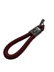 Kia Uyumlu Yedek Parça Logolu Deri Kayış Anahtarlık Kırmızı