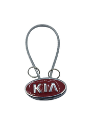 Kia Uyumlu Yedek Parça Çelik Telli Metal Anahtarlık Kırmızı
