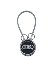 Audi  Uyumlu Yedek Parça Çelik Telli Metal Anahtarlık Siyah