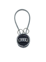 Audi  Uyumlu Yedek Parça Çelik Telli Metal Anahtarlık Siyah