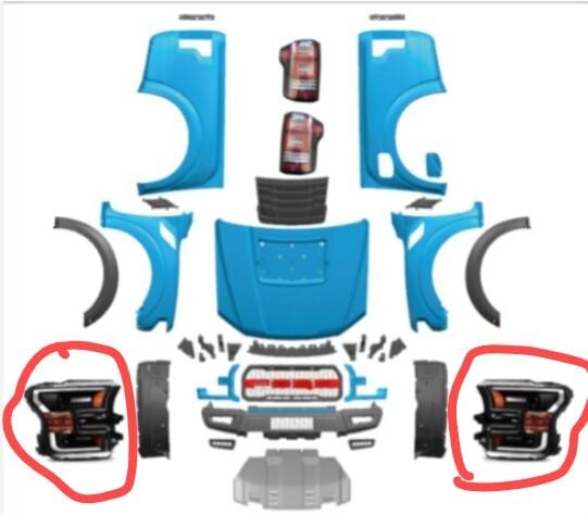 Ford Ranger F150 Gen2 Far Takımı Sağ Sol