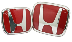 Honda Uyumlu Yedek Parça Civic Fc5 2017 Sonrası Kırmızı Logo Seti Ön Arka Arma