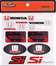 Honda Uyumlu Yedek Parça Sticker 12 Adet
