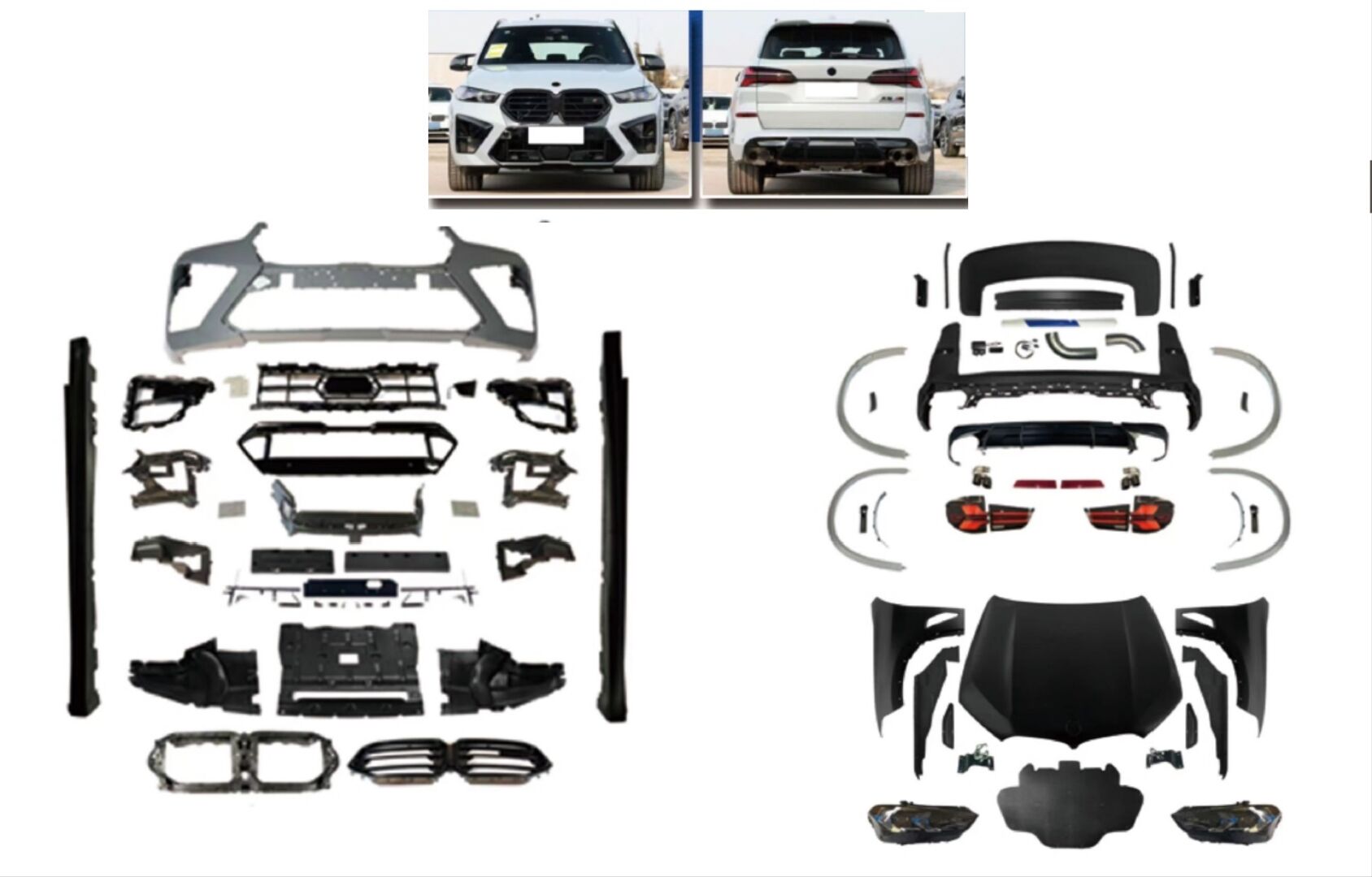 Bmw E70 X5 için Uyumlu Yedek Parça G05 X5M Facelift Body Kit