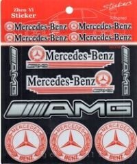 Mercedes Benz Uyumlu Yedek Parça Kırmızı Sticker 12 Adet