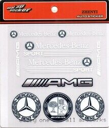 Mercedes Benz Uyumlu Yedek Parça Sport Sticker 10 Adet