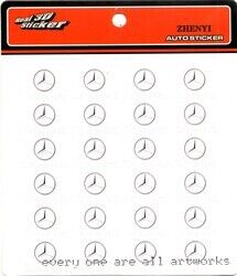 Mercedes Uyumlu Yedek Parça Logo Sticker 24 Adet