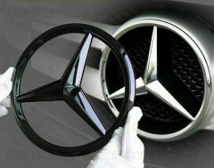 Mercedes Uyumlu Yedek Parça Panjur Logosu Kaplama Parlak Siyah