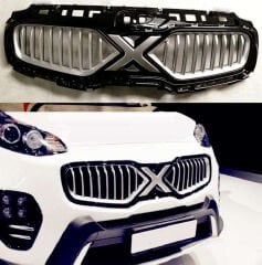 Kia Sportage 2015-2018 Uyumlu Yedek Parça OEM Ön Izgara - Gümüş