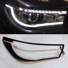 Toyota Hilux Revo 2016-2020 Uyumlu Yedek Parça Kayar Sinyalli Gündüz Ledli Ön Far Çerçevesi
