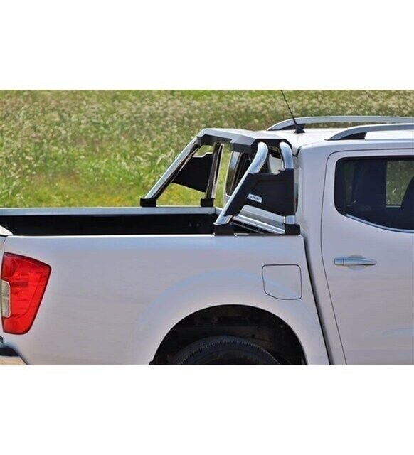 Nissan Navara 2010-2016 Uyumlu Yedek Parça (Double Plus Chrome) Poliüretan Krom Roll Bar AQM4WD PRB01
