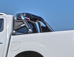 Nissan Navara 2010-2016 Uyumlu Yedek Parça (Double Plus Chrome) Poliüretan Krom Roll Bar AQM4WD PRB01