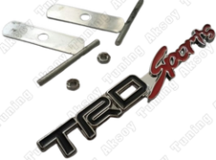 TRD Sports Siyah-Kırmızı Metal Ön Panjur Logosu