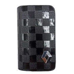 Renault Uyumlu Yedek Parça Fermuarlı Parlak Deri Anahtar Kabı