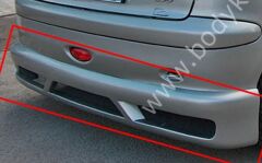 Peugeot 206 Uyumlu Yedek Parça Telli Arka Tampon Eki