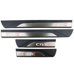 Honda Civic Uyumlu Yedek Parça 2017 Fc5 Kırmızı Işıklı Kapı Eşiği