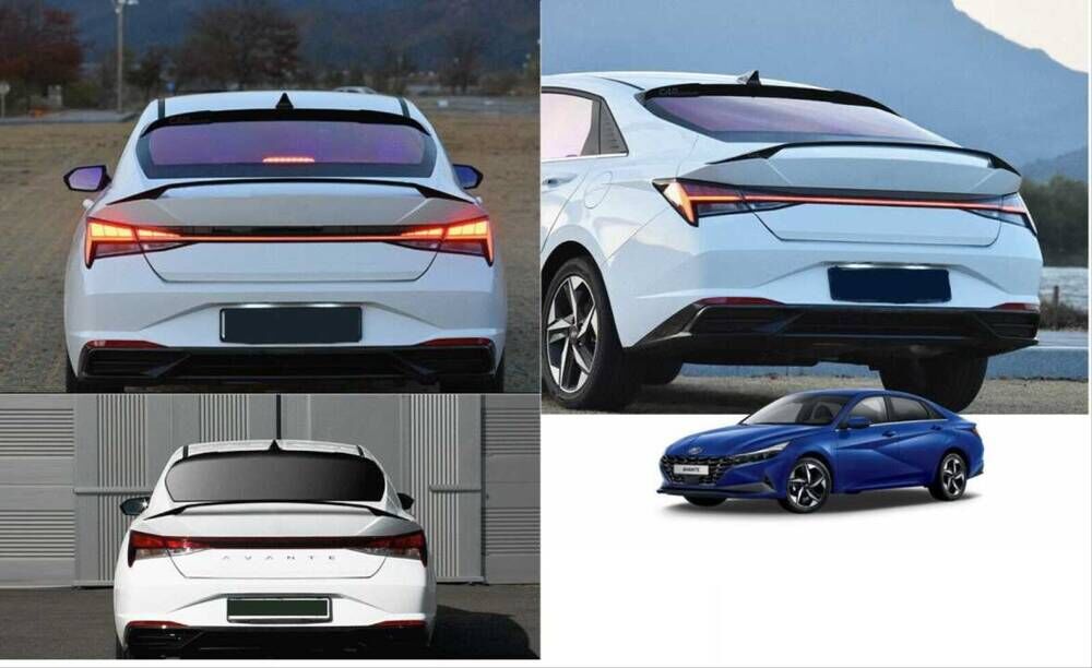 Hyundai Elantra 2021+ Uyumlu Yedek Parça Yüksek Spoiler - Piano Black (Parlak Siyah)