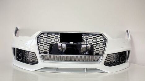 A7 2015-2017 İçin Uyumlu RS7 Ön Tampon Panjur Seti- (Krom Çerçeve)