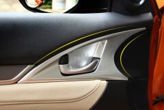 Honda Civic FC5 2016-2020 ABS Gri Renkli İç Kapı Kolu Çerçeve Kaplaması 4 Adet
