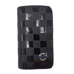 Volvo Uyumlu Yedek Parça Fermuarlı Parlak Deri Anahtar Kabı