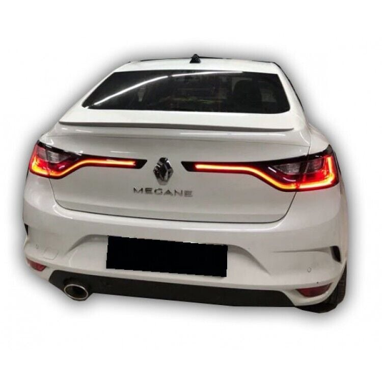 Renault Megane 4 Sedan 2012 - 2019 Uyumlu Yedek Parça Spoiler Plastik Boyasız