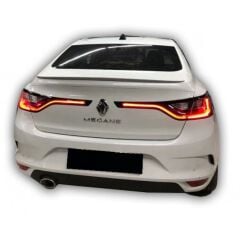 Renault Megane 4 Sedan 2012 - 2019 Uyumlu Yedek Parça Spoiler Plastik Boyasız