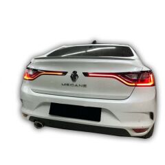 Renault Megane 4 Sedan 2012 - 2019 Uyumlu Yedek Parça Spoiler Plastik Boyasız