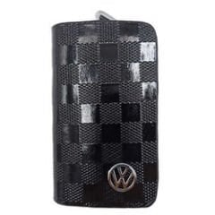 Volkswagen Uyumlu Yedek Parça Fermuarlı Parlak Deri Anahtar Kabı