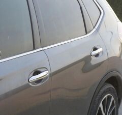 Nissan X-Trail 2014-2019 Uyumlu Krom Kapı Kolu Kaplaması
