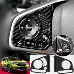 Honda Uyumlu Yedek Parça Civic FC5 2016-2020 İçin Uyumlu Direksiyon Kaplaması 2 Parça- Karbon