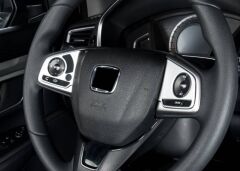 Honda Uyumlu Yedek Parça Civic FC5 2016-2020 İçin Uyumlu DIireksiyon Kaplaması 2 Parça - Silver
