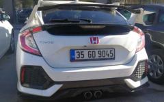 Honda Civic Fc5 2016-2020 Uyumlu Yedek Parça Arka Logo Kırmızı
