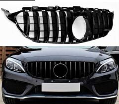 Mercedes W205 2019+ Uyumlu Yedek Parça GTR Panjur Gri-Krom