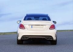 W205 C Coupe Difüzör & Egzoz Seti Piano Black (AMG Coupe) Siyah Egzoz İle