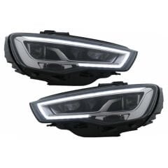 Audi A3 2013-2016 Matrix Uyumlu Yedek Parça Ledli Far Seti
