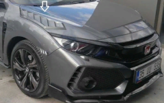 Honda Civic Fc5-fk7 Uyumlu Yedek Parça Motor Kaput Kabartma Type-r Dızayn - Boyasız