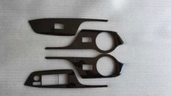 Toyota C-HR 2016-2019 Uyumlu Yedek Parça Kapı Kolçak Kaplama Siyah (Ayna Düğmeli Model)