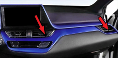Toyota C-HR 2016-2019 Uyumlu Yedek Parça Konsol Alt Kaplama 2 Parça Mavi